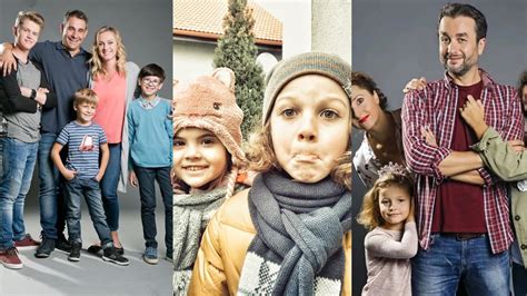 Tematická fotografia hlavných predstaviteľov seriálu Oteckovia počas vianočného fotenia.