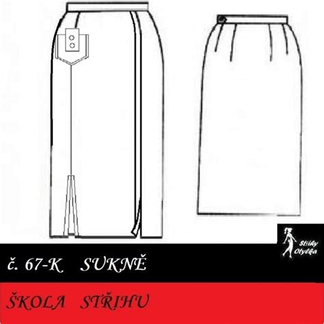 Náčrt strihu sukne a trupu