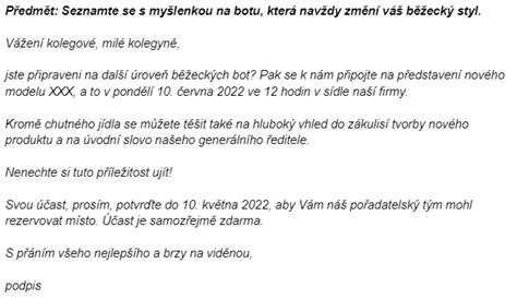 Elegantná pozvánka na firemnú záhradnú párty s prvkami brandingu