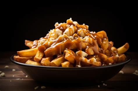 fotografia jedla poutine a nápoja Caesar