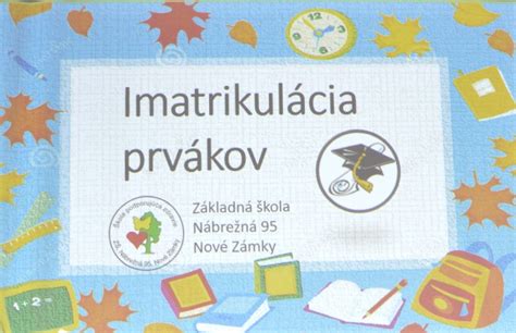 ilustrácia pozvánky pre prváčikov s piktogramami školy a detí