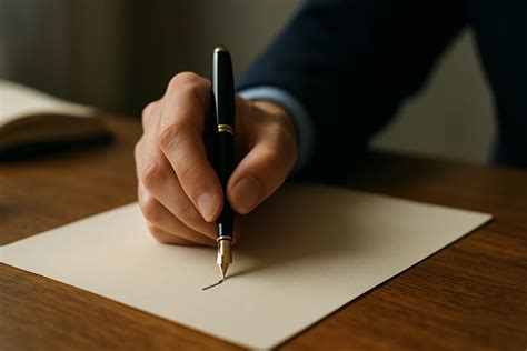 ilustračné foto: osoba píše list rukou, pero, papier