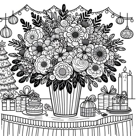 Bohatá kytica kvetov na slávnostne prestretom narodeninovom stole