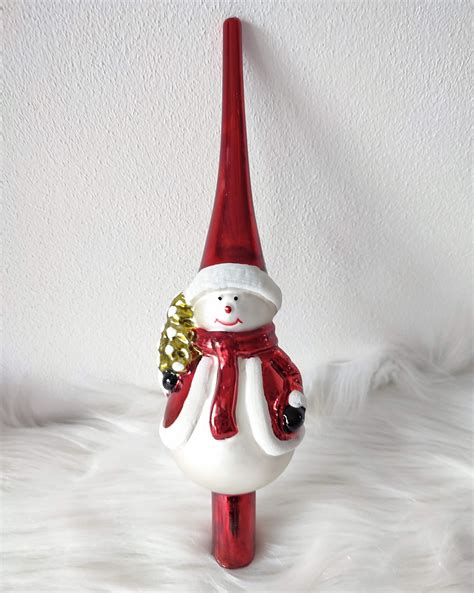 Tematické foto: Sklenený špic Santa alebo Snehuliak na vianočnom stromčeku