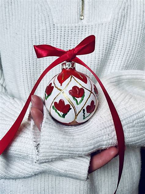 Ručne maľovaná slovenská vianočná ozdoba