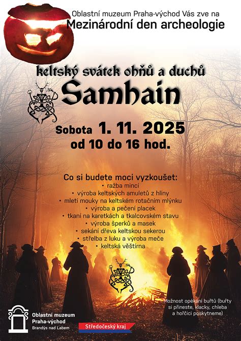 Ilustrácia keltského sviatku Samhain s ohňami a oltármi