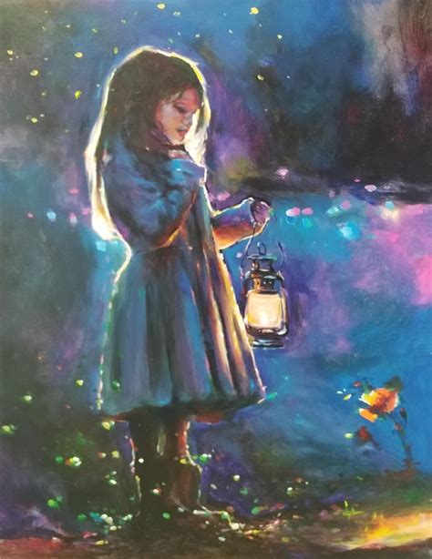 Ilustrácia zobrazujúca slovanského Svetlonosa, blúdiaceho s lucernou