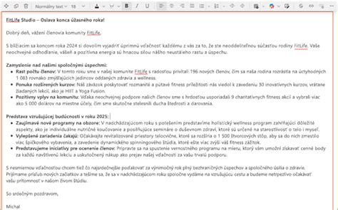 Príklady jasného a stručného textu na pozvánke