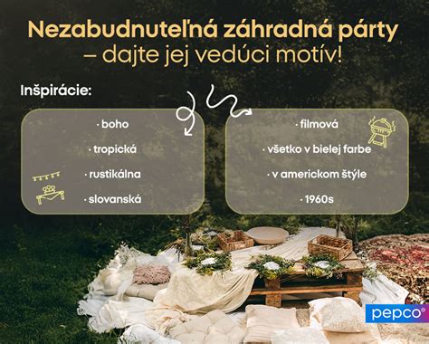 Infografika: Nápady na dekorácie na záhradnú párty