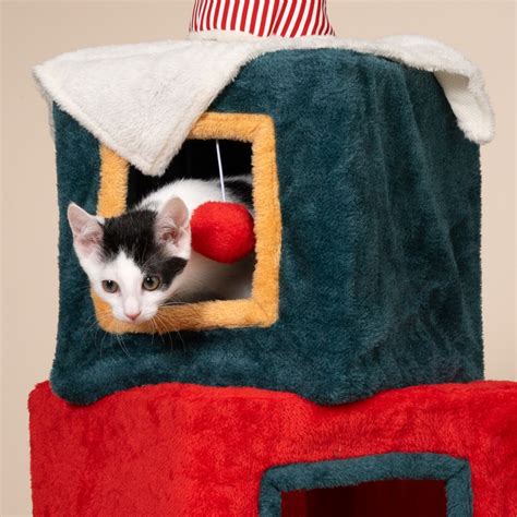 Produktové foto: TIAKI vianočná darčeková veža pre mačky