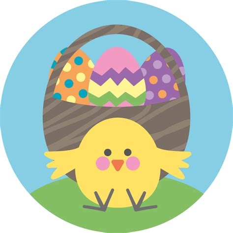 Ilustrácia veľkonočného zajačika s košíkom vajíčok