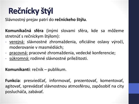 infografika štruktúry rečníckeho prejavu