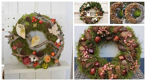 Foto 3D jesennej scény vytvorenej z prírodných materiálov a papiera