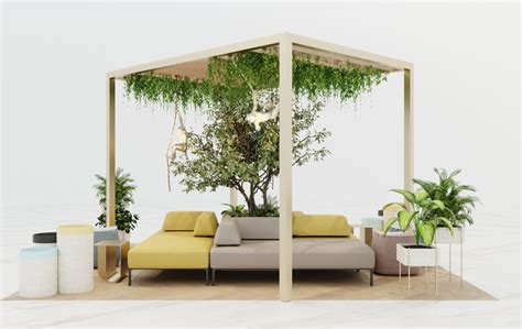 vizualizácia ležadlovej zóny s fontánou