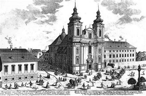 Historická ilustrácia augustiniánskeho kostola vo Viedni