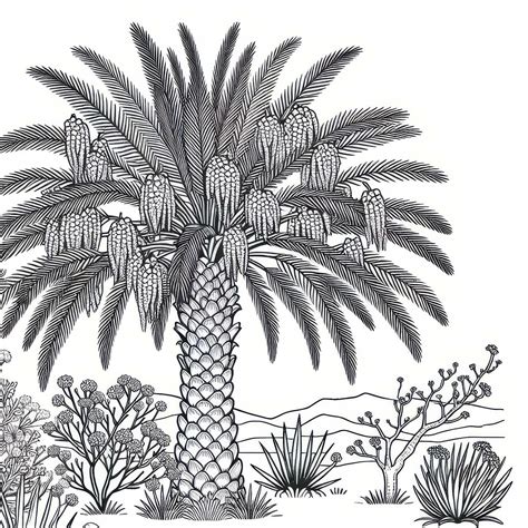 ilustrácia datľovej palmy