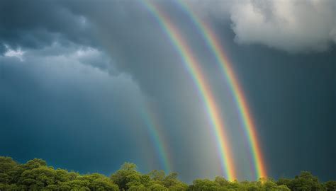 Abstraktná fotografia dúhy po daždi (symbol obnovy)