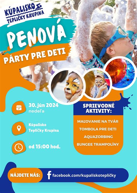 ilustračné foto penová párty s deťmi a dospelými