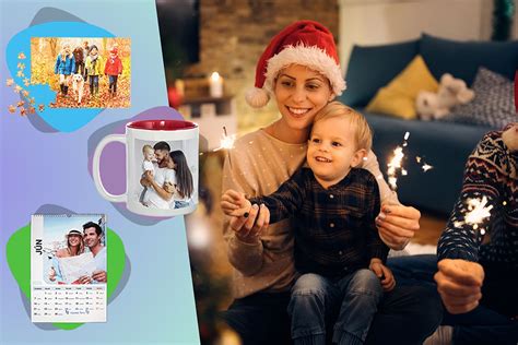 Príklad adventného kalendára s fotografiami rodiny za každým okienkom