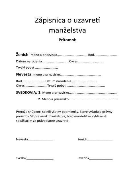 infografika so zoznamom potrebných dokladov pre uzavretie manželstva