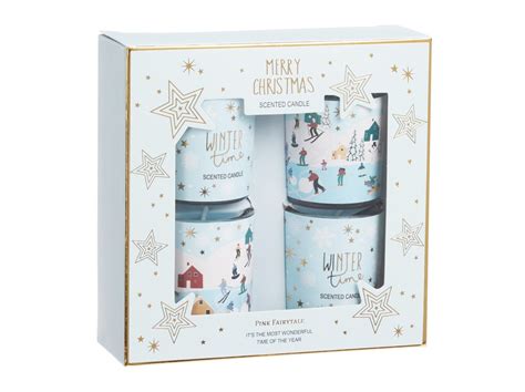 dizajnérska ilustrácia vonnej sviečky Emocio Merry Christmas v skle so skleneným viečkom