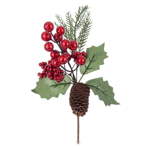 Ilustračné foto: Zasnežená vetvička umelej čečiny s červenými bobuľkami