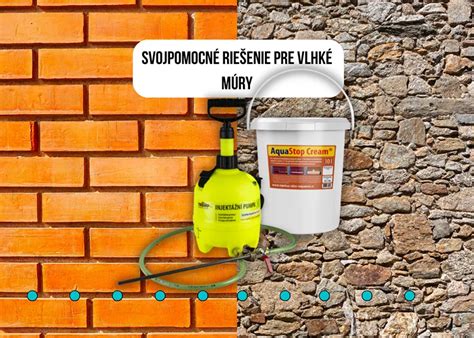 Ilustrácia chemickej injektáže do muriva