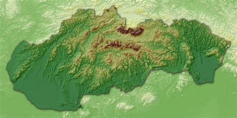 Mapa Slovenska s označenými oblasťami pre prenájom chát