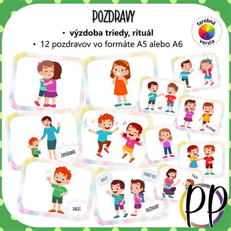 Ilustrácia rôznych typov pohľadníc a pozdravov Meyluu pre každodenné príležitosti