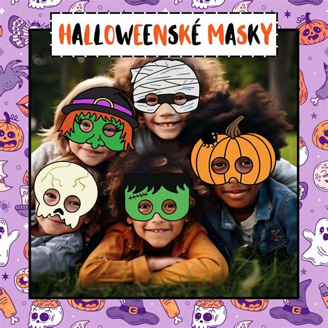 rodina tvorí halloweenske masky, deti s rodičmi