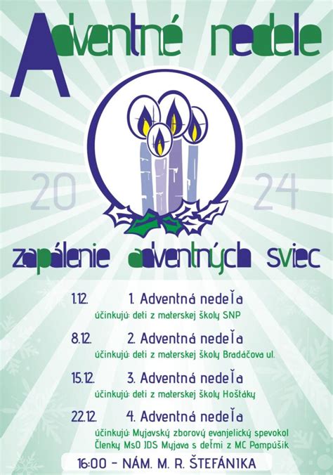 Grafické znázornenie postupného zapaľovania štyroch adventných sviec