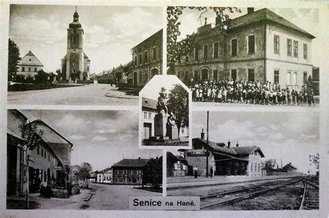 Historické foto hasičov v Senici s prvou motorovou striekačkou