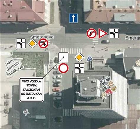 Schéma historického centra Prešova s vyznačenými miestami konania koncertov