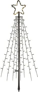 Vysoký čierny LED stromček LAALU (180 cm) so zápichom do zeme, vhodný do exteriéru