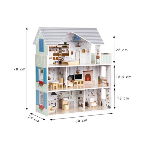 Ilustrácia: Detailne zariadený domček pre bábiky s miniatúrnym nábytkom