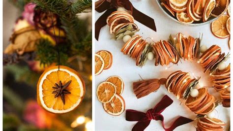 Ozdoby z usušených plátkov citrusov a pomaranče s klinčekmi