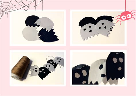 Halloweenska girlanda z papierových tekvíc a duchov.