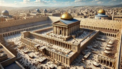 Ilustrácia Jeruzalemského chrámu v zimnom období.