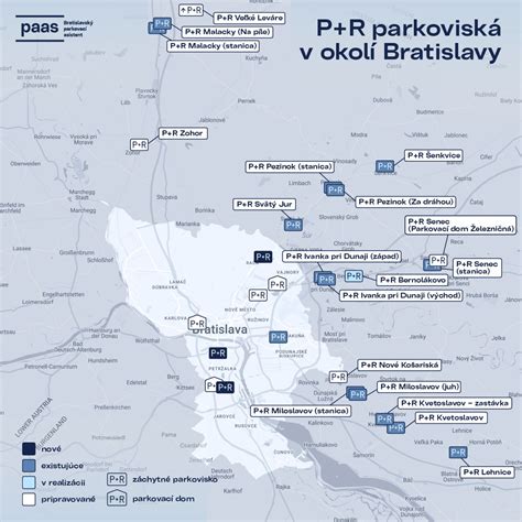 Schéma rozmiestnenia stánkov a záchytných parkovísk v okolí Pamätníka SNP