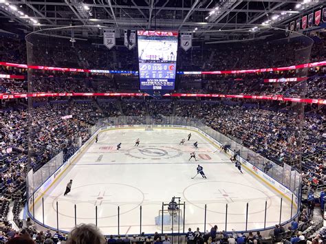 A full hockey arena during a game or concert at Steel Arena