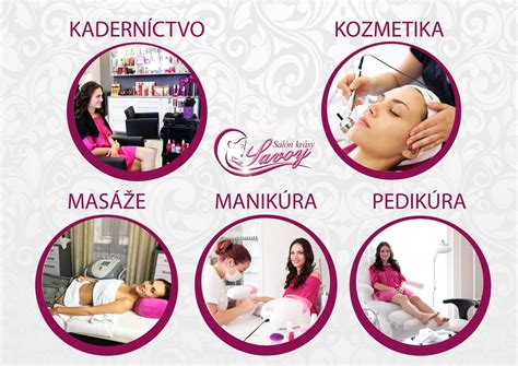Súhrnná infografika: rôzne typy kozmetických služieb v salóne