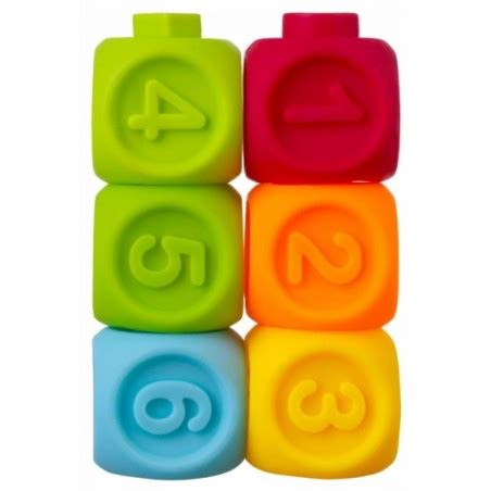 Farebné senzorické hračky a vzdelávacie kocky.