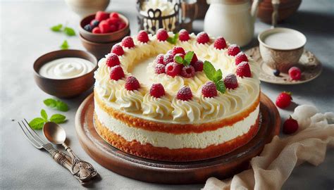 Makro foto: Krémová mascarpone plnka vo vrstvách torty
