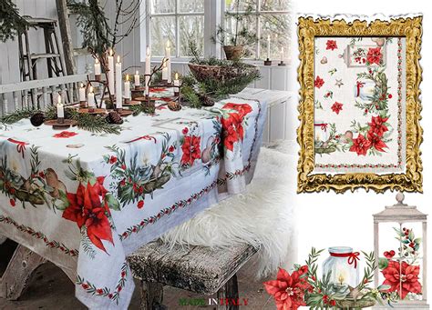 Štýlový vianočný obrus s prispôsobenými obrúskami