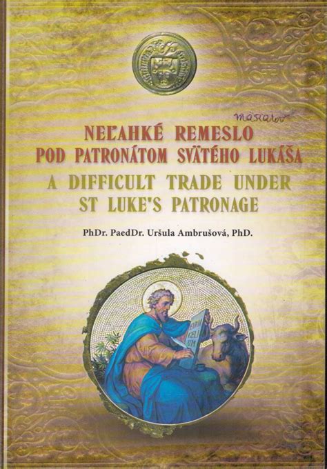 Ilustrácia svätého Lukáša s jeho symbolom (býkom)