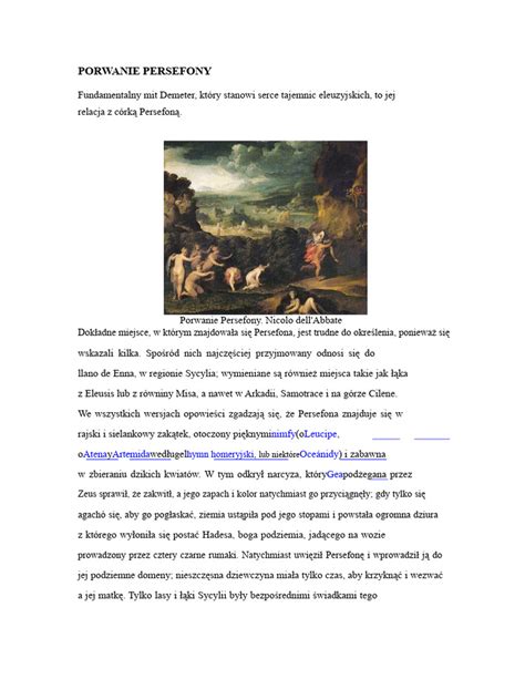 Maľba Persefony a Háda v podsvetí, alebo Persefony v prírode