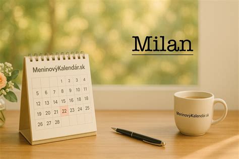 Kalendár s vyznačeným dátumom 27. novembra a menom Milan