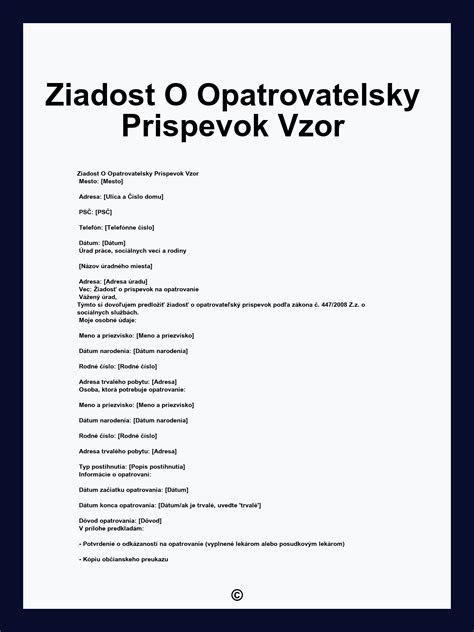 Komplexná schéma procesu žiadosti o opatrovateľský príspevok