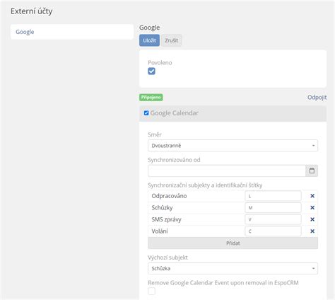 Screenshot nastavení Google Kalendára s možnosťou importu
