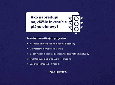 Infografika zobrazujúca kľúčové investičné projekty obce